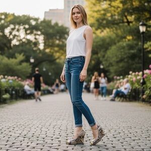 🌸🌸HOST PiCK💕Kate Spade NY Snakeskin Wedge Sz 8